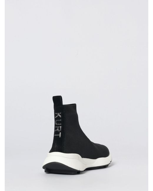 Kurt Geiger White Stretch Knit Sneakers