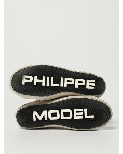 Sneakers Paris di Philippe Model in Natural da Uomo