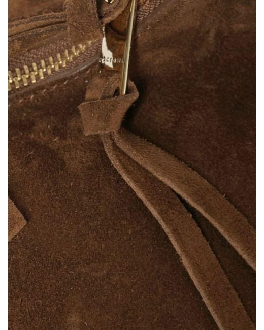 Orciani Brown Isola Fringed Suede Bag