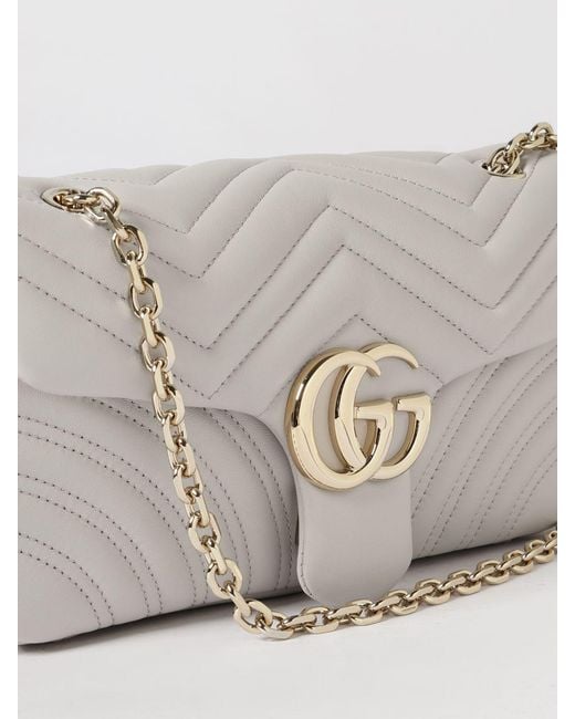 Gucci Natural Gg Marmont Medium Shoulder Bag