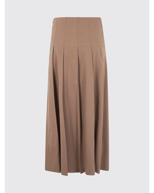 Rohe Brown Virgin Wool Blend Midi Skirt