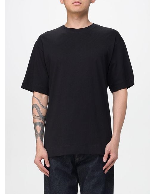 T-Shirt Basic di Dries Van Noten in Black da Uomo