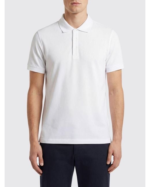Fay White Cotton Polo Shirt for men