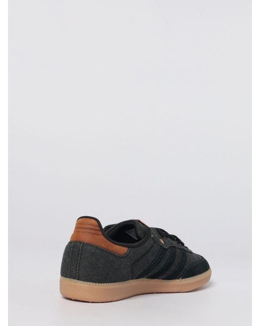 Adidas Originals Black Samba Og Twill And Suede Sneakers for men