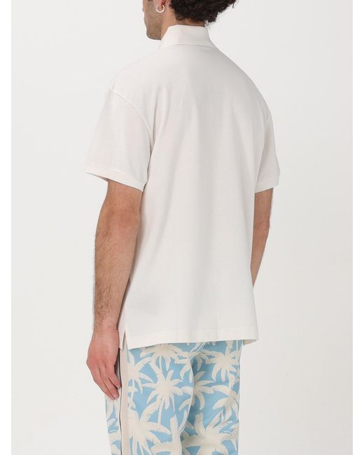 Palm Angels White Polo Shirt for men