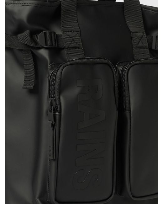 Rains Black Backpack for men