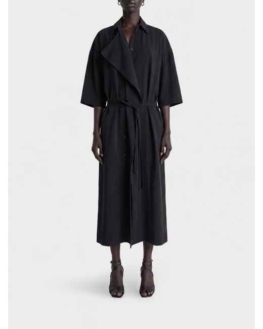 Lemaire Black Silk Chemisier Dress