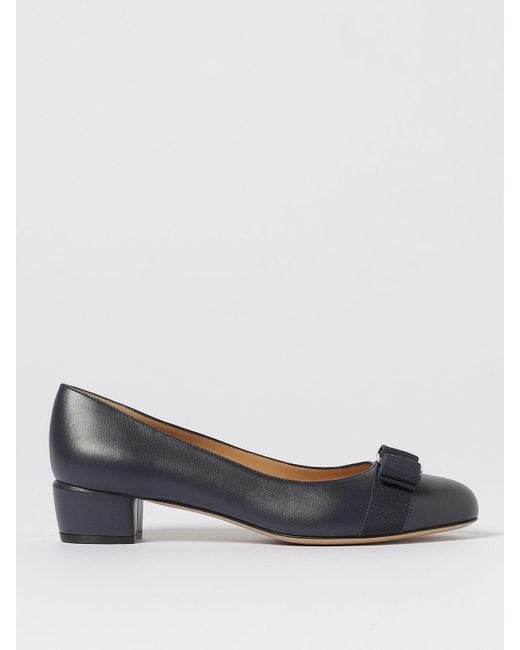 Ferragamo Blue High Heel Shoes