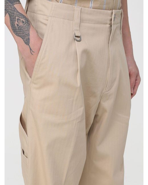 Paolo Pecora Natural Gabardine Wide-Leg Trousers for men
