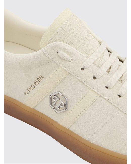 Philipp Plein Natural Retro Rebel Suede Sneakers for men