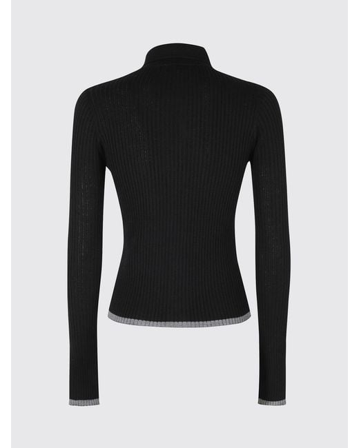 Roberto Collina Blue Slim Fit Ribbed Merino Wool Polo Cardigan