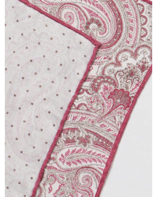 Pochette in seta con motivo paisley jacquard di Brunello Cucinelli in Pink da Uomo