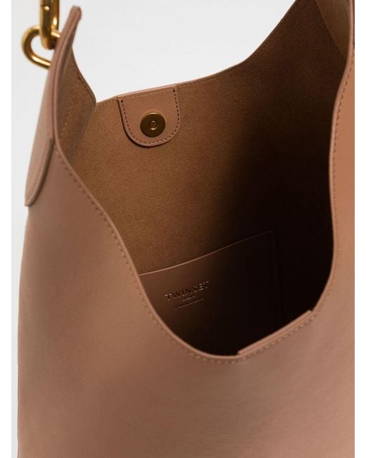 Twinset Brown Leather Bag