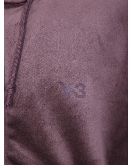 Y-3 Purple Zipped Hoodie for men