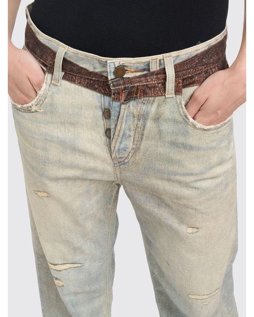 Vaqueros De Pierna Ancha De Denim Usado Haikure de color Gray