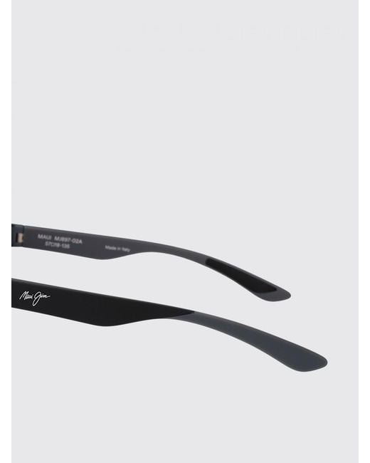 Maui Jim Black The Flats Acetate Sunglasses for men