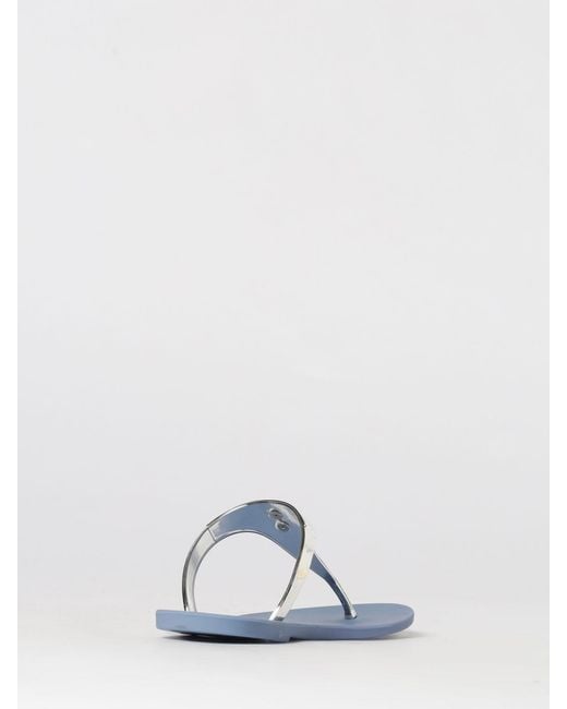 Kurt Geiger White Maddison Laminated Rubber Sandal