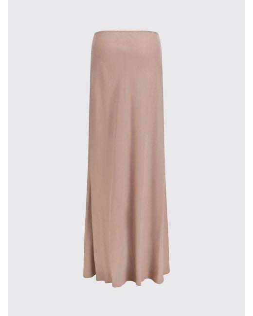 Fabiana Filippi Pink High-Waisted Lyocell Satin Long Pencil Skirt