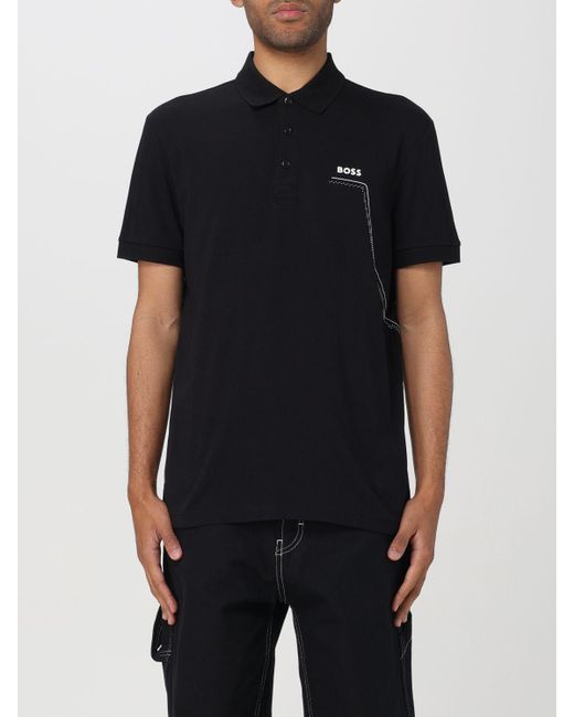 BOSS Polo Shirt in Black for Men | Lyst