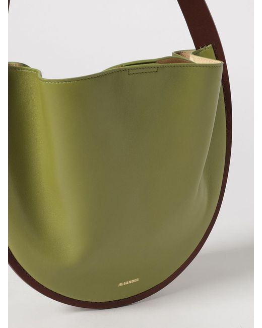 Jil Sander Green Pivot Leather Bag