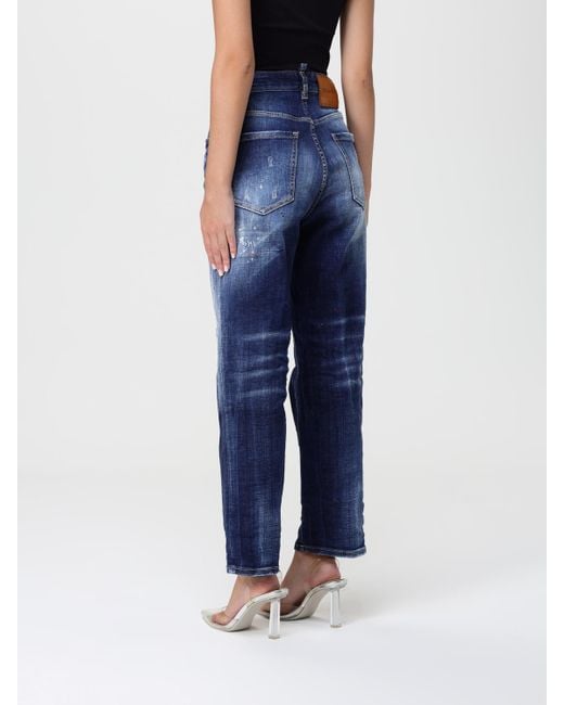 Jeans De Denim De Algodón DSquared² de color Blue