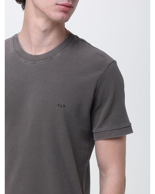 Fay Gray Basic Cotton T-Shirt for men