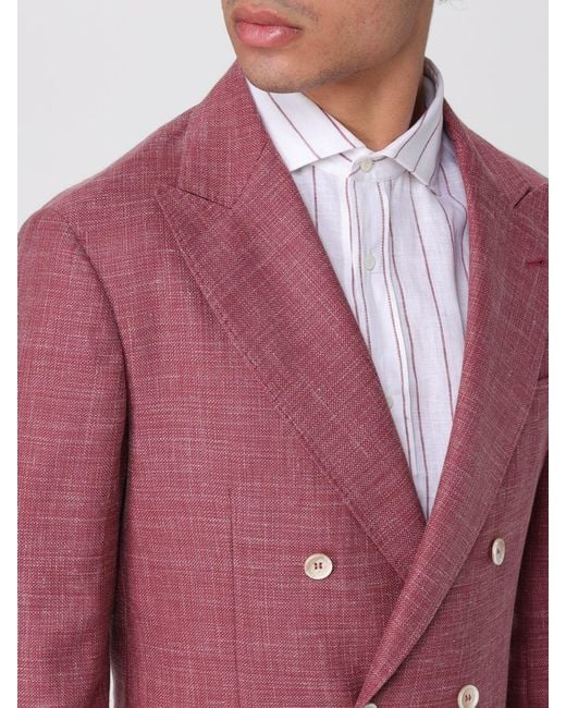 Brunello Cucinelli Red Suit for men