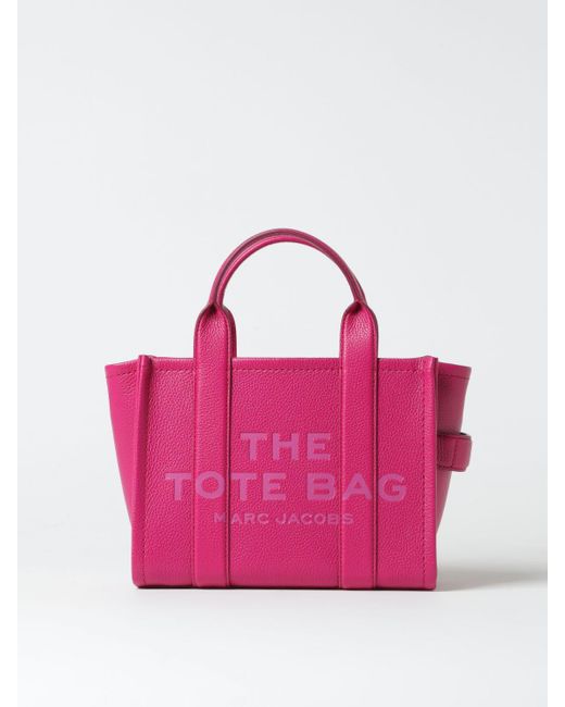 Marc Jacobs Pink The Small Tote Bag In Grained Leather