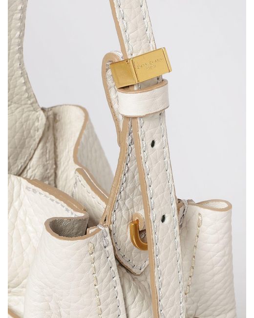 Gianni Chiarini White Sienna Hammered Leather Bag