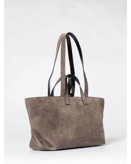 A.P.C. Gray Le Drummer Large Suede Bag