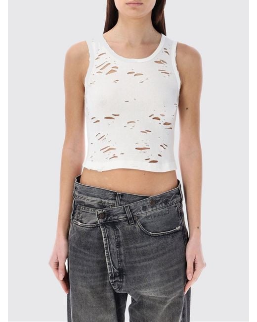 R13 Gray Used Cotton Tank Top