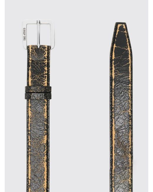 The Attico Brown Distressed Calf Leather Belt