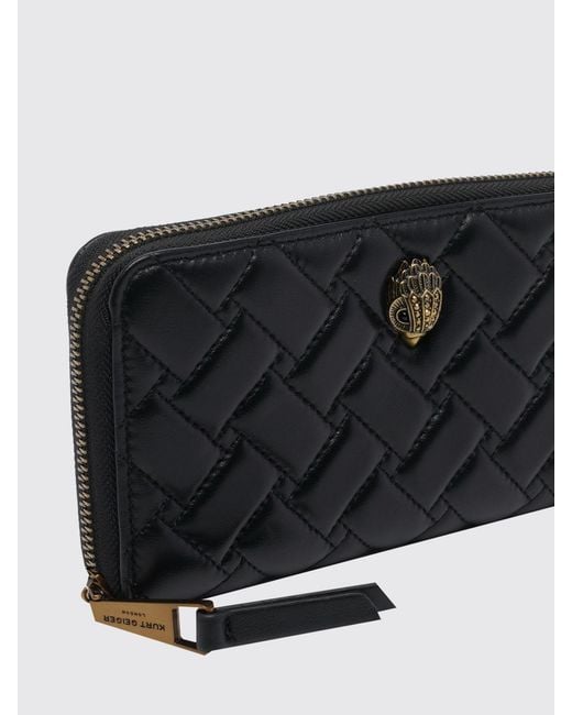 Kurt Geiger Black Eagle Matelassé Nappa Leather Wallet