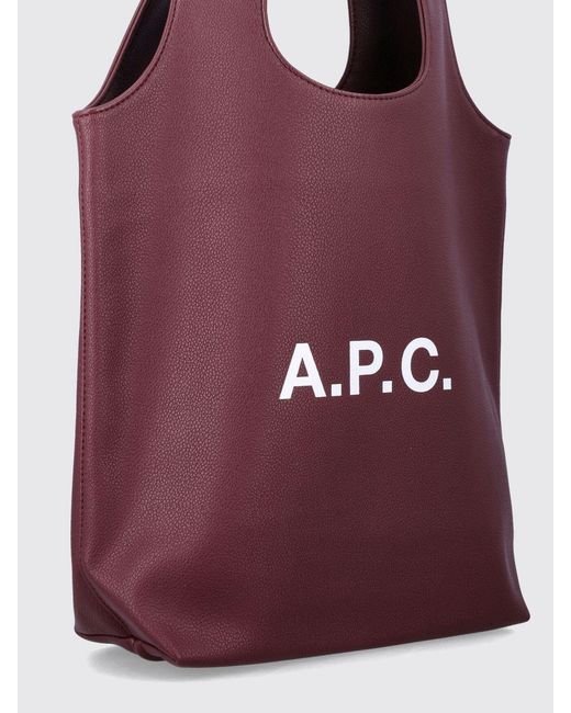 A.P.C. Purple Ninon Small Tote Bag for men
