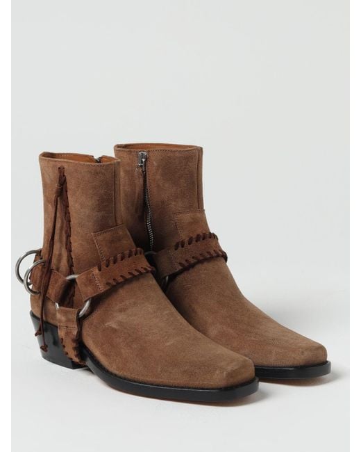 Buttero Brown Flat Ankle Boots