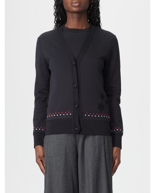 Thom Browne Blue Cotton Cardigan With Embroidery
