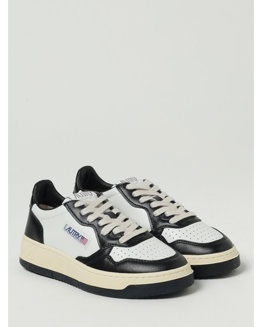 Autry White Medalist Leather Sneakers