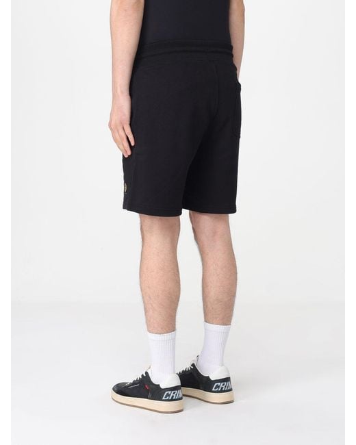 Belstaff Black Cotton Jogging Shorts for men
