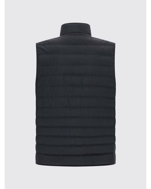 Brunello Cucinelli Blue Water-Repellent Nylon Padded Gilet With High Neck for men