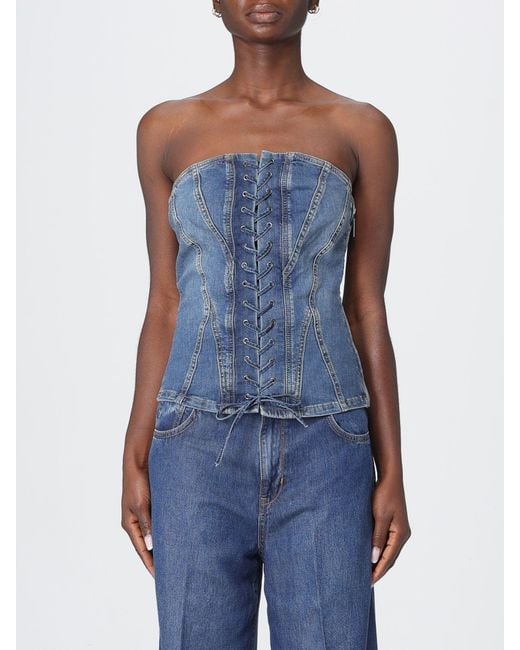 Liu Jo Blue Corset Top