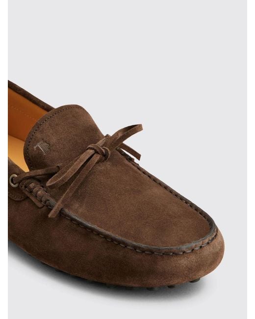 Tod's Brown Gommino Driver Suede Loafers for men