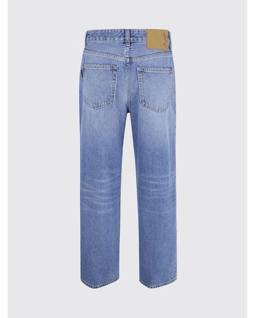 Haikure Blue Straight Cotton Denim Jeans