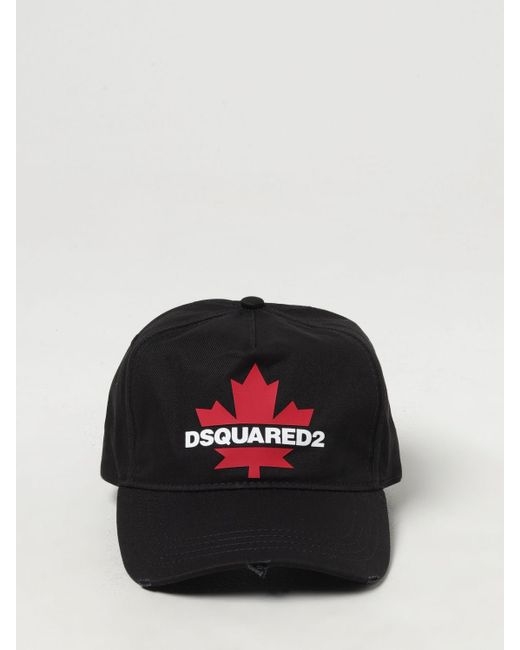 Cappello in cotone con logo di DSquared² in Black da Uomo