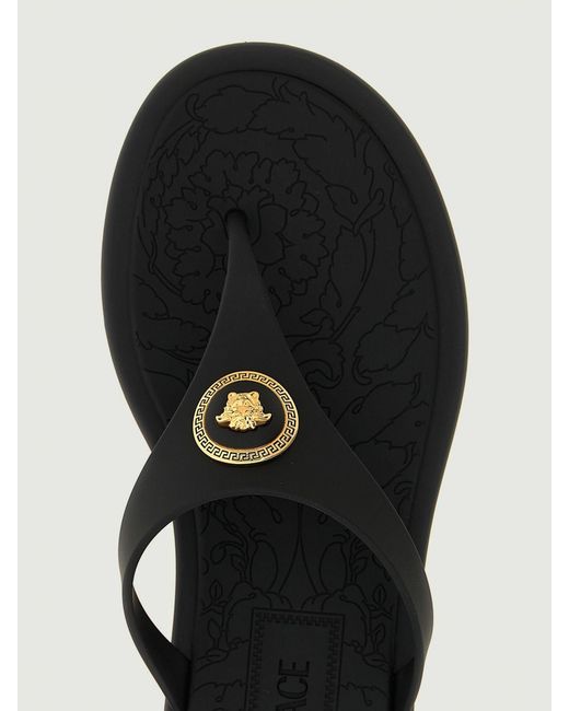 Versace Black Rubber Sandals