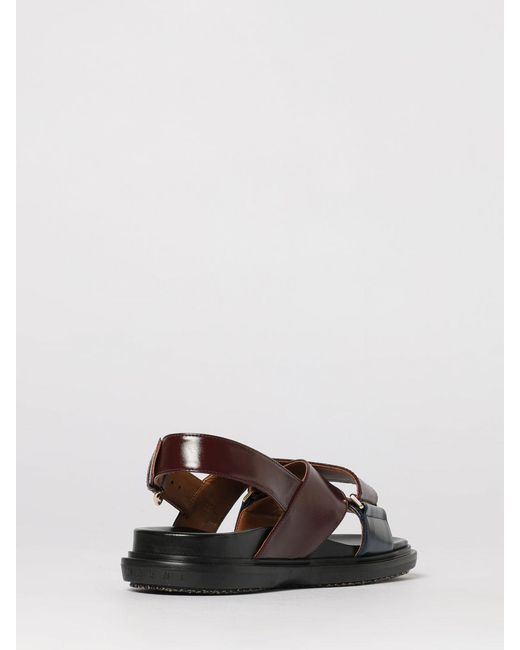 Marni White Leather Sandal