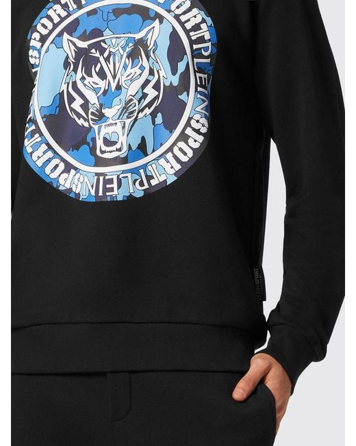 Philipp Plein Gray Dropped Shoulder Printed Logo Cotton Sweatshirt for men