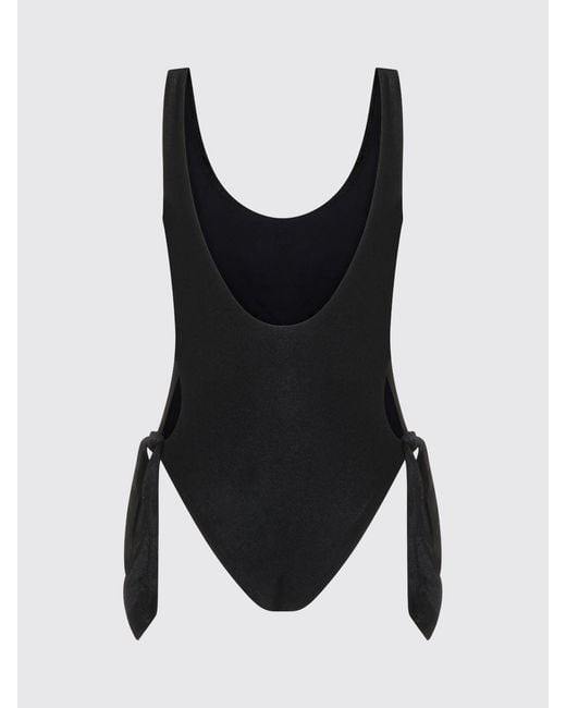 Chloé Black ChloÉ Square Neck One-Piece Swimsuit With Graphic Print