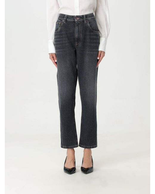 Jeans in denim di Brunello Cucinelli in Gray