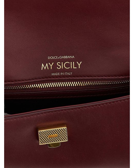 Dolce & Gabbana Purple Dolce &Amp Gabbana My Sicily Leather Bag