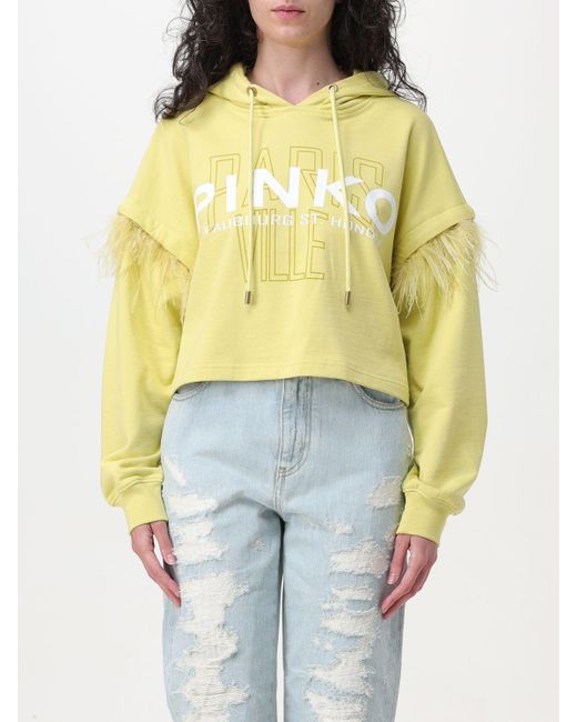Pinko Yellow Sweatshirt